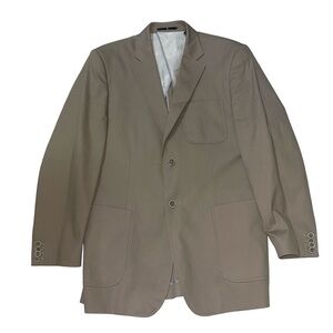 Report Collection Taupe Notch Lapel Blazer 40M
